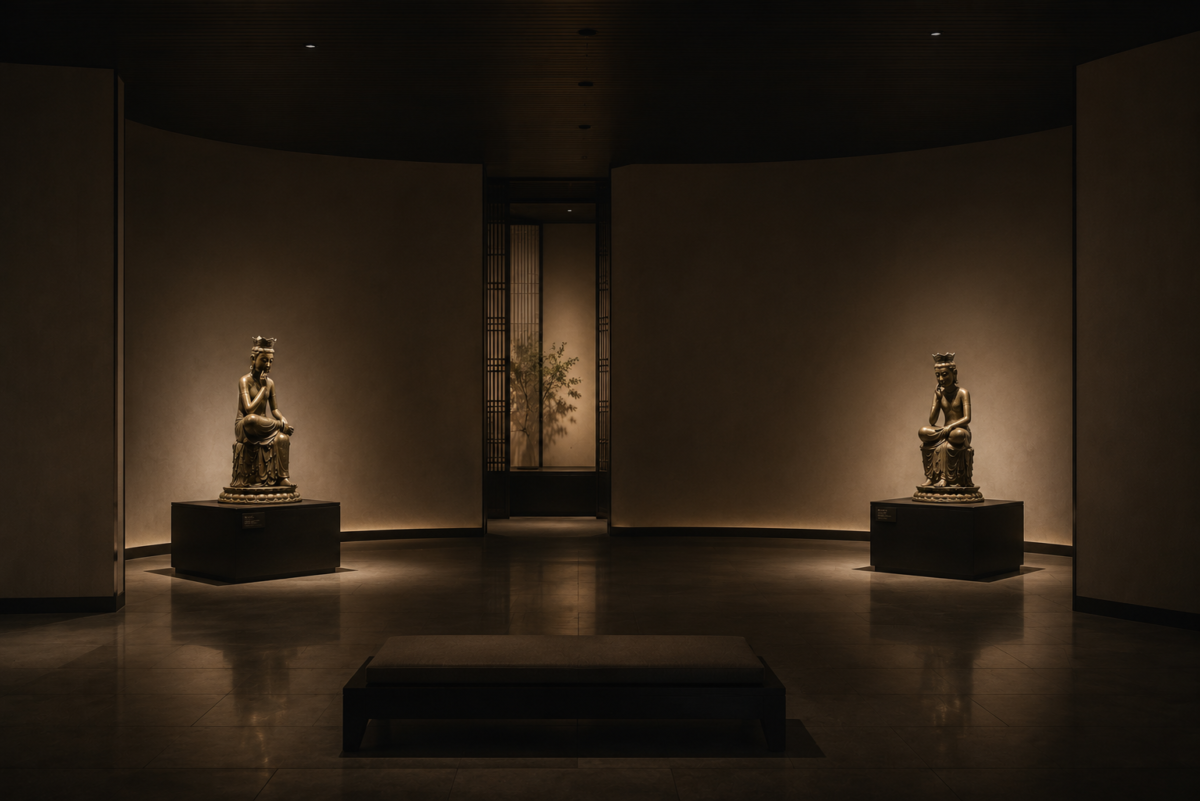 National Museum of Korea Room of Quiet Contemplation with two Pensive Bodhisattvas